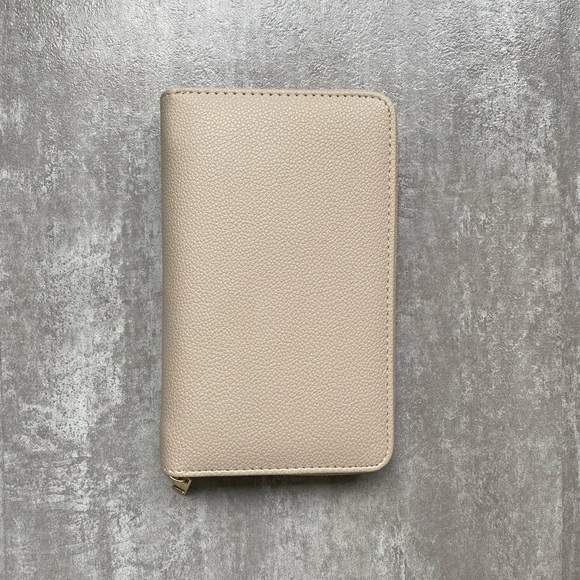 A6 wallet Personal Size Compact Zippy cream color - Picture 3 of 6